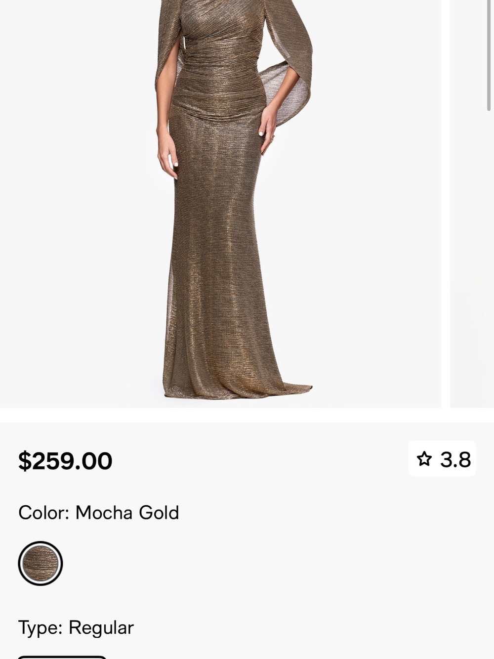 Macy's Mocha Gold Metallic Maxi Skirt